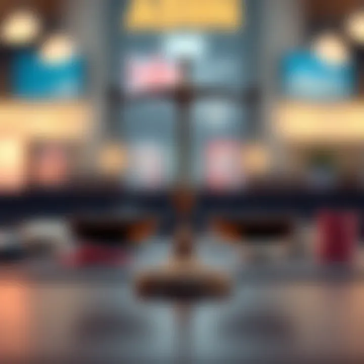 Graphic depicting legal scales symbolizing safe and lawful online gambling practices in Australia