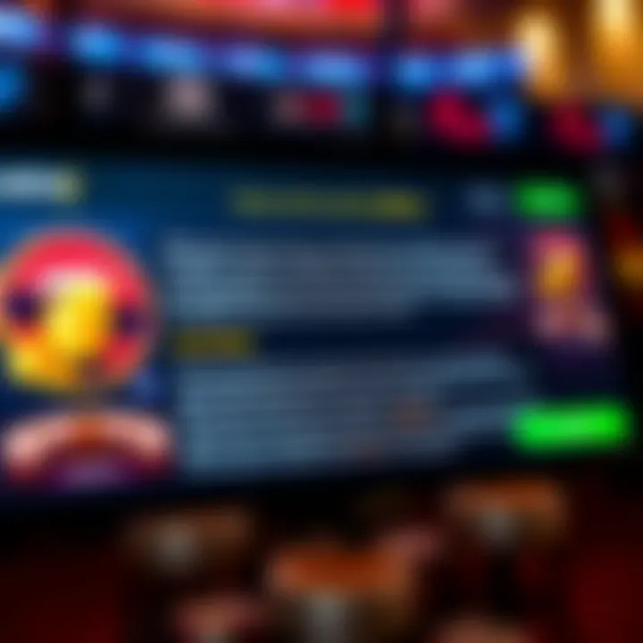 Australian online casino interface highlighting bonus terms and conditions with clear guidelines