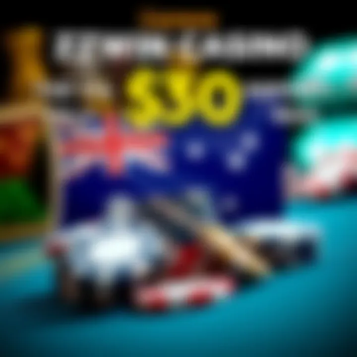 Promotion for Australian Players Featuring Casino Chips and National Flag Graphic illustrating Australian flag with casino chips and promotional banner