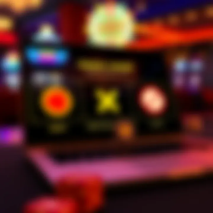 Safe online gambling on a laptop with responsible play icons and legal symbols