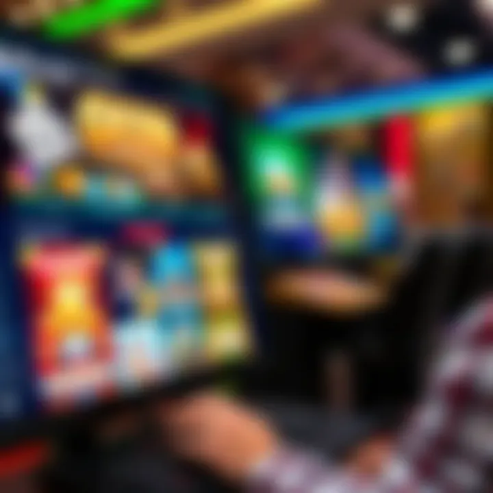 Online casino interface showcasing game selections and user-friendly navigation