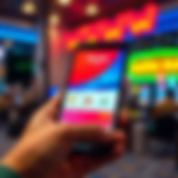 Smartphone screen showing a vibrant Ozwin deals app interface with highlighted top offers and savings