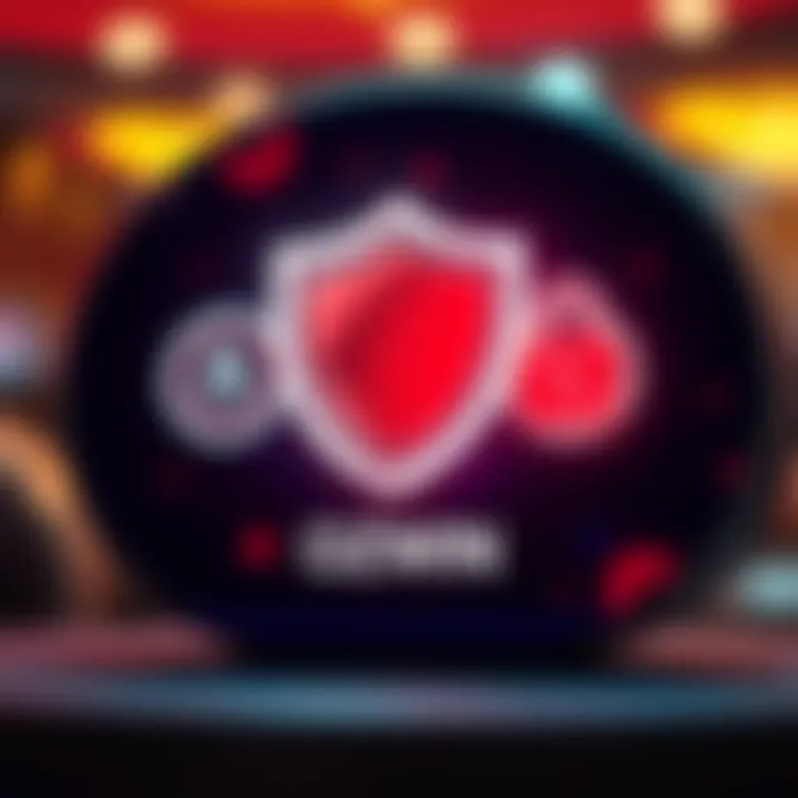 Secure account protection with shield and lock icons