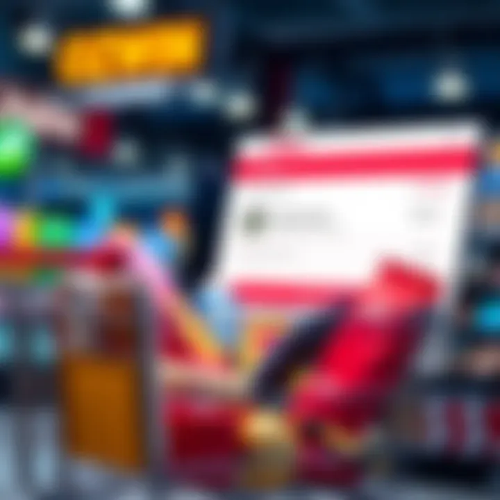 Shopping cart with various items and an online checkout page featuring a coupon code input box