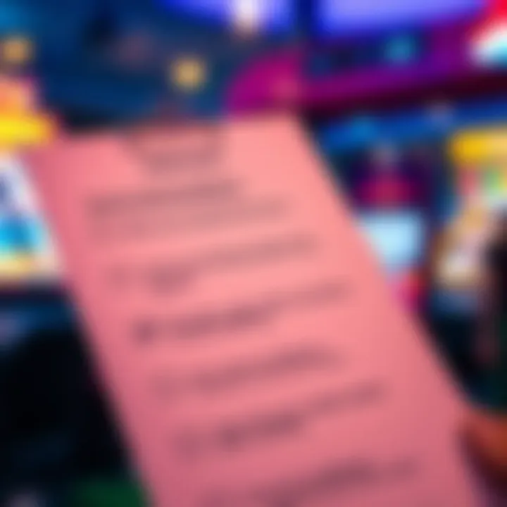 Graphic showing a checklist with terms and conditions symbols and a safe gambling icon