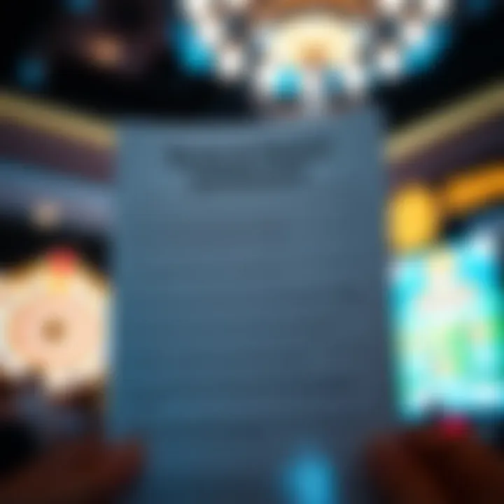Illustration of a checklist with terms and conditions related to online casino bonuses