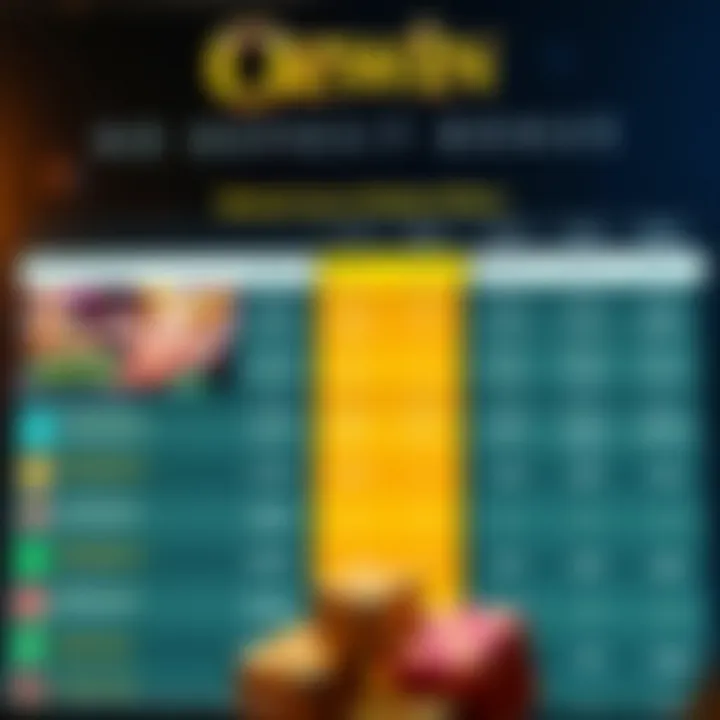 Comparing Ozwin Casino No Deposit Bonus with Market Offers Comparison chart illustrating casino bonus offers and terms