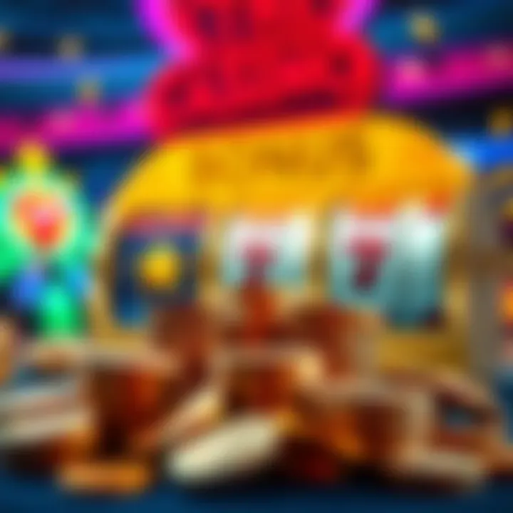 Visualizing Casino Bonus Offers and Player Advantages Illustration of casino bonus offers with coins and spinning reels emphasizing player benefits
