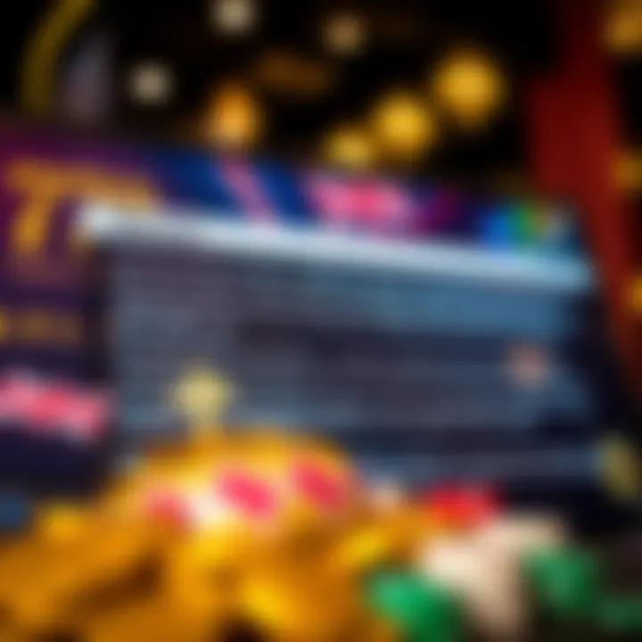 Conceptual graphic of bonus terms and conditions highlighted on a digital screen with casino elements