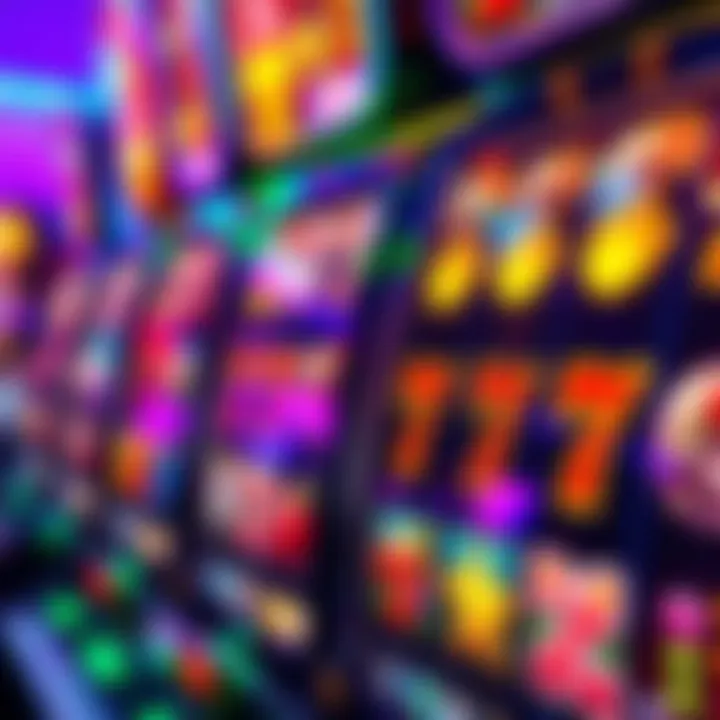 Colorful slot machine reels displaying eligible games at Ozwin Casino