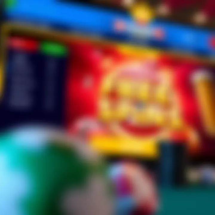 Illustration of a digital casino interface highlighting the free spins offer and bonus terms