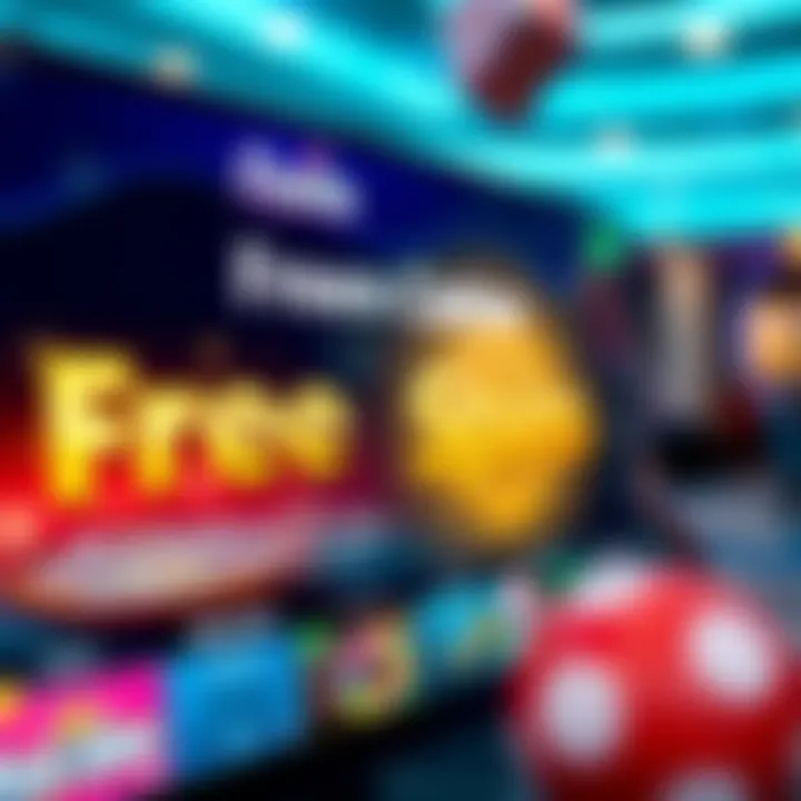 Digital interface displaying free spins offers and terms for Australian casino players