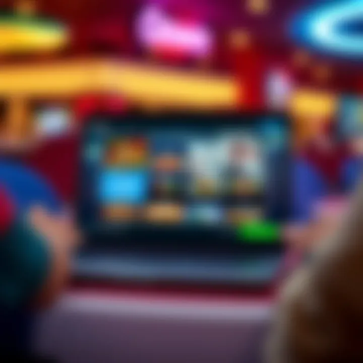 Ozwin Casino Game Selection Featuring No Deposit Bonus Illustration of a laptop displaying Ozwin casino’s game selection with no deposit bonus prompt