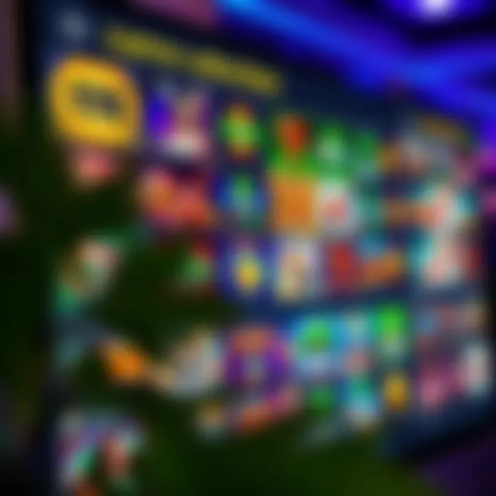 Casino Game Selection Eligible for Bonus Play Detailed view of casino game selection screen showcasing various slot and table games eligible for bonus play