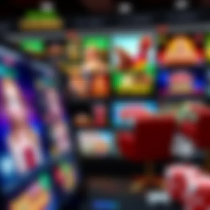 Variety of casino games displayed on a digital gaming platform