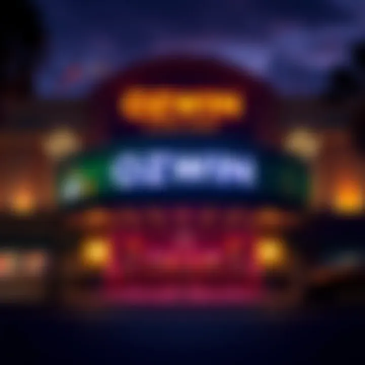 Exterior view of Ozwin Casino Malvern showcasing its inviting entrance and signage at dusk