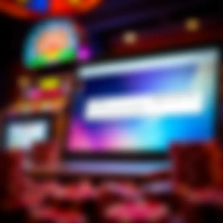 Digital casino bonus codes displayed on a laptop screen with a background of casino chips and a spinning slot machine
