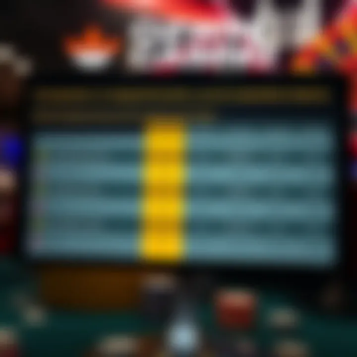 Comparison chart of no deposit bonuses offered by Australian online casinos