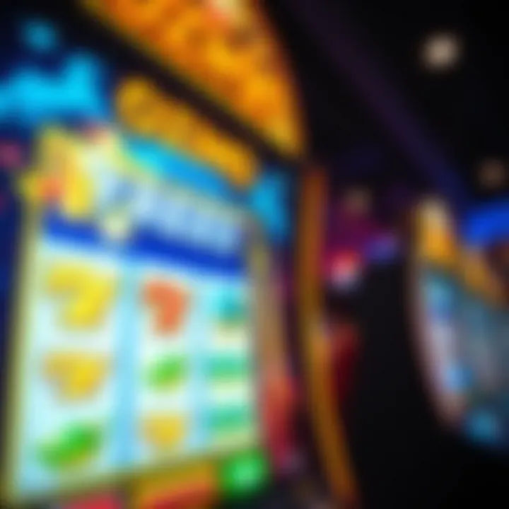 Bright digital slot machine showcasing free spins bonus on a casino screen