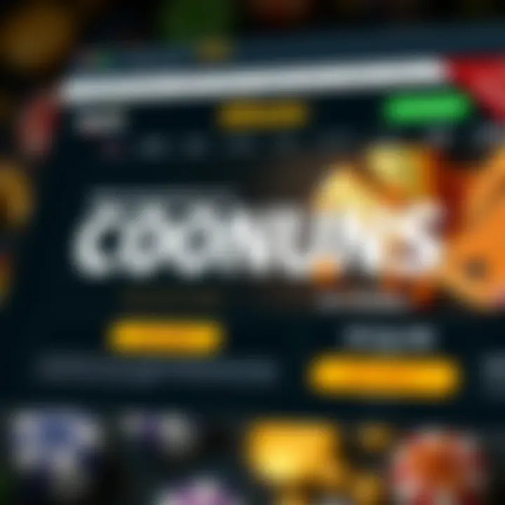 Illustration of a digital bonus coupon highlighting no deposit offers and promotional details on a casino website