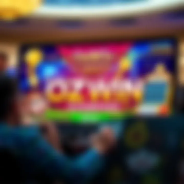 Illustration of a vibrant online casino interface highlighting a no deposit bonus offer