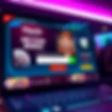 Secure online casino interface with bonus code entry and promotional banners