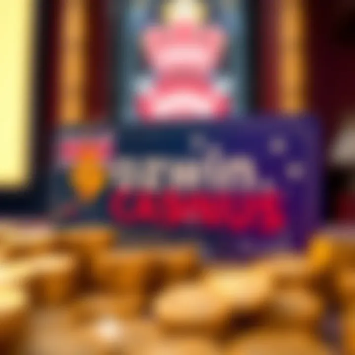 Illustration of a casino bonus voucher with sparkling effects and Australian currency symbols