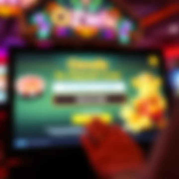 Online casino interface showing bonus code entry screen