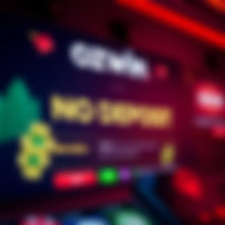 Illustration of a digital casino interface displaying promotional codes and bonus notifications