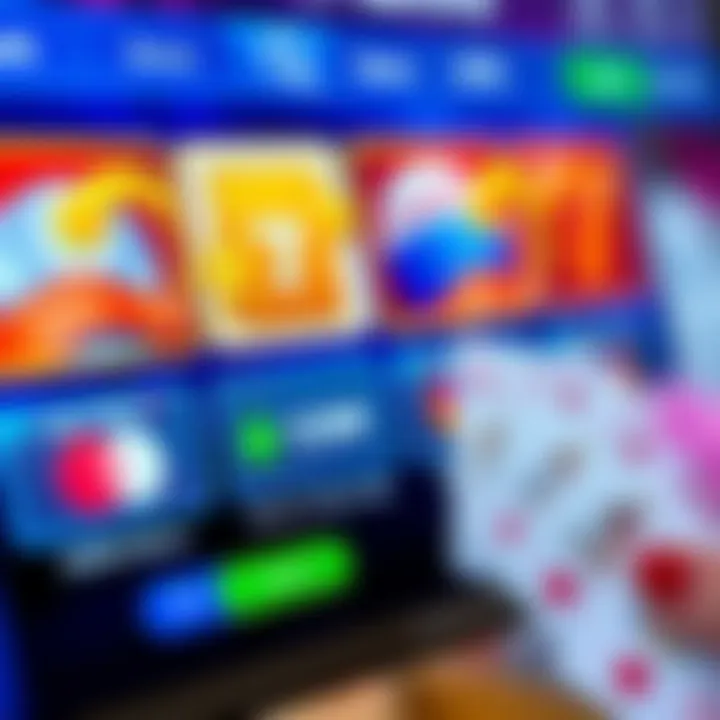 Secure online payment methods and casino bonus icons on a digital interface