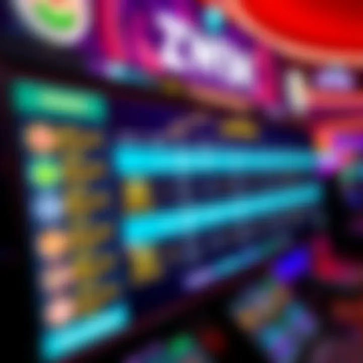 Digital leaderboard displaying player rankings and prizes in an online casino tournament