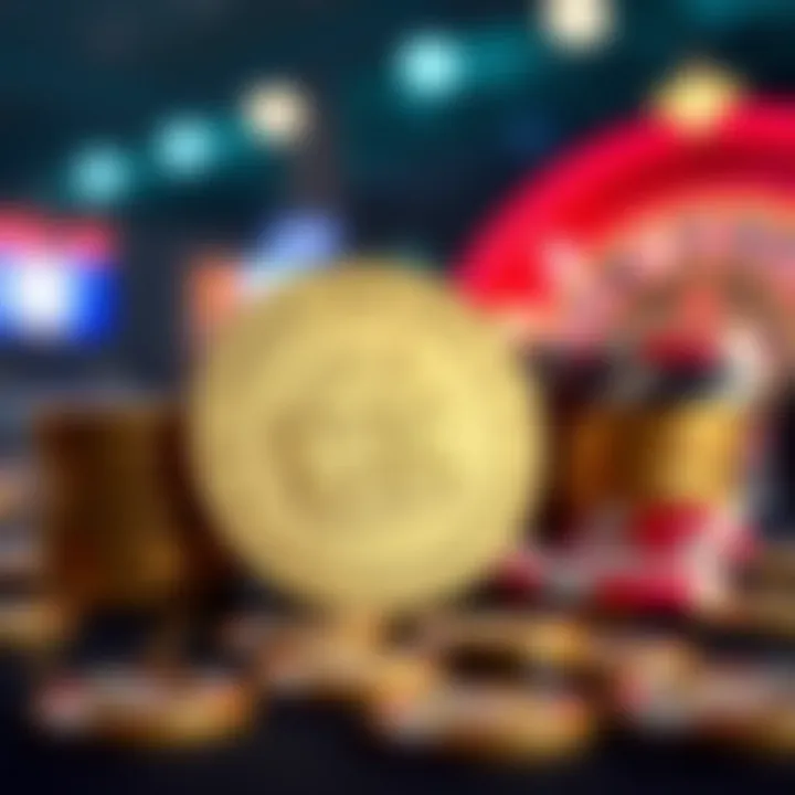 Illustration of Australian coins and casino chips representing wagering requirements