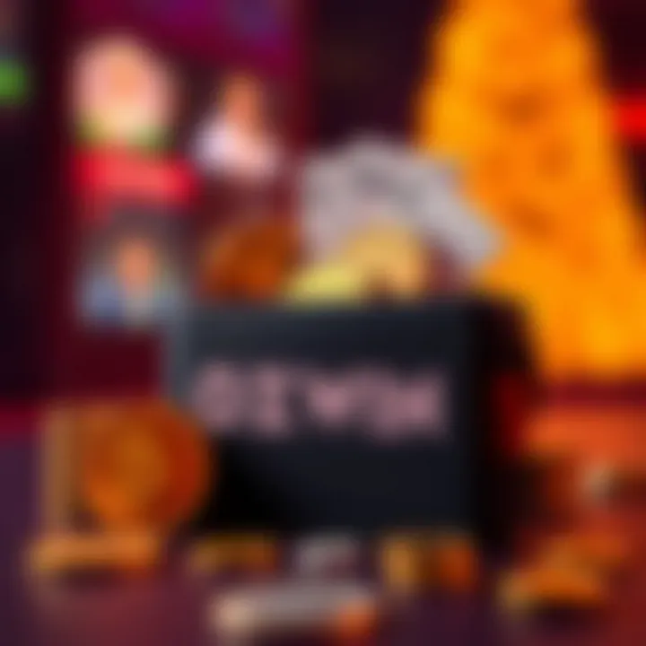 A digital wallet with coins and tokens indicating an online casino bonus