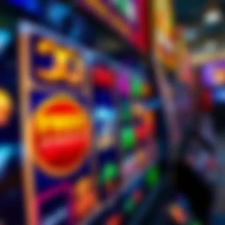 Close-up of a slot machine screen displaying free spins bonus round with colorful symbols