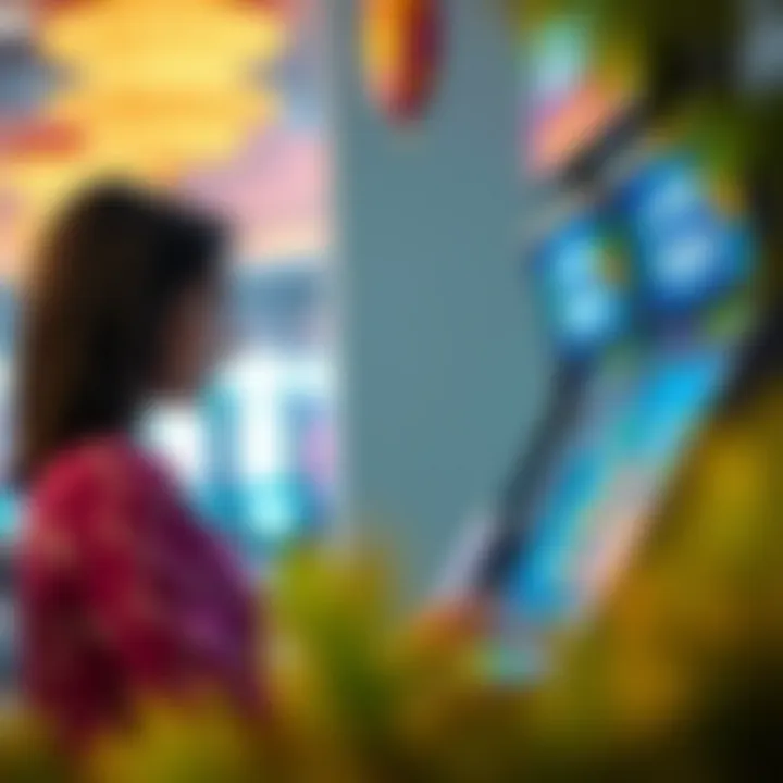 Illustration showing a player engaging with the Ozwin online lottery and tips for responsible gambling