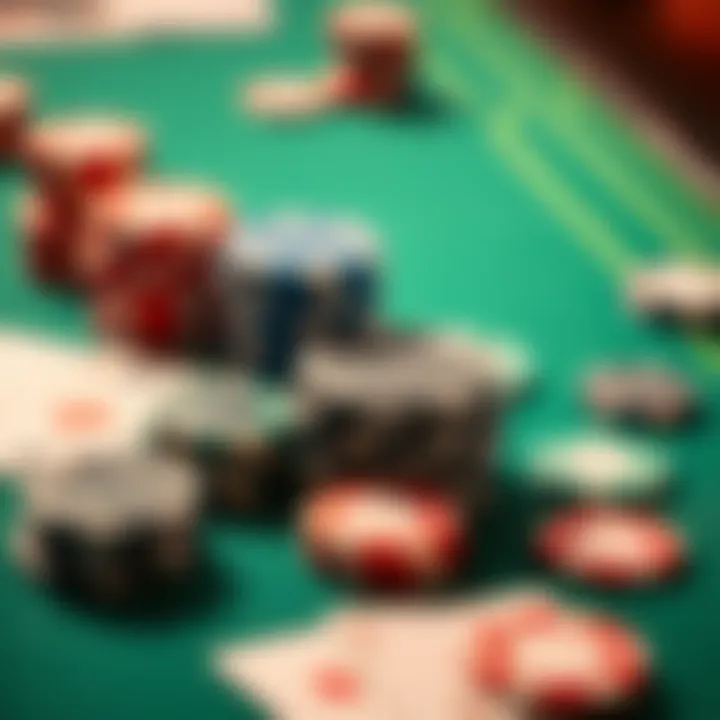 Colorful casino chips and playing cards on a green table symbolizing no deposit bonus offers