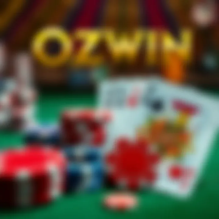 Ozwin No Deposit Bonus Codes for April 2026 Colorful casino chips and playing cards showcasing a no deposit bonus offer