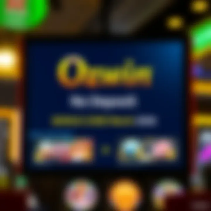 Bright digital interface showing bonus codes and promotional details for online casino