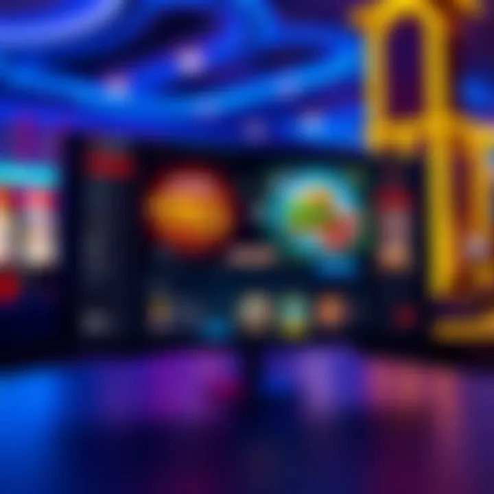 Digital interface showing an online casino dashboard with a highlighted bonus offer