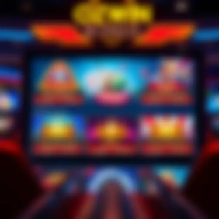 Digital casino interface showcasing no deposit bonus offers for Australian players