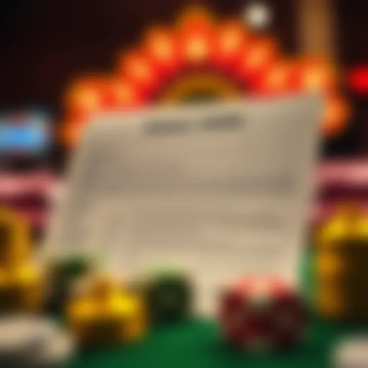 Visual representation of key terms and conditions governing online casino bonuses for Australian players