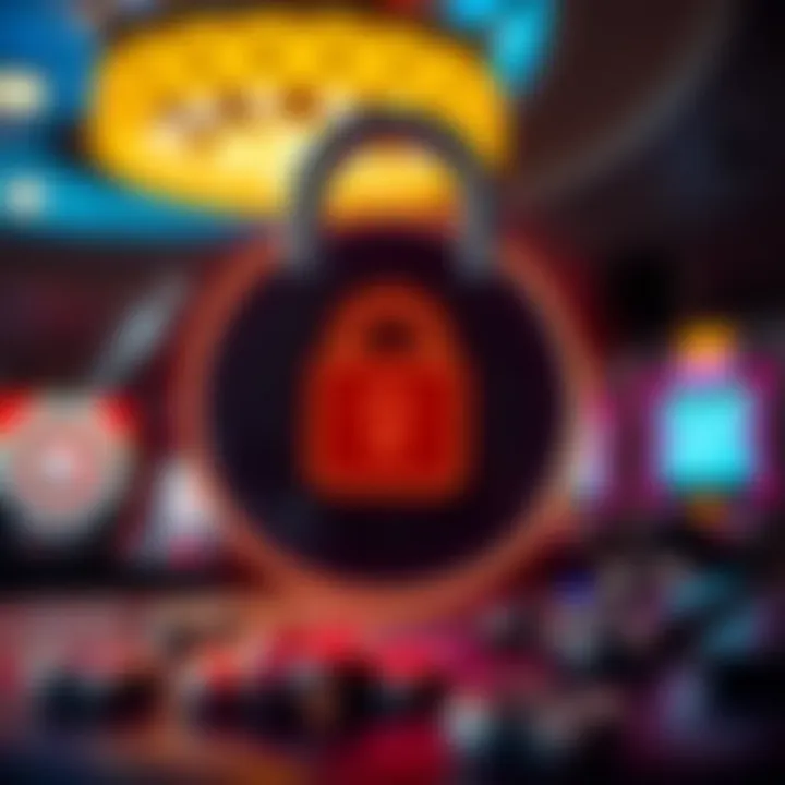 Secure digital padlock symbolizing safe and protected online gaming environment