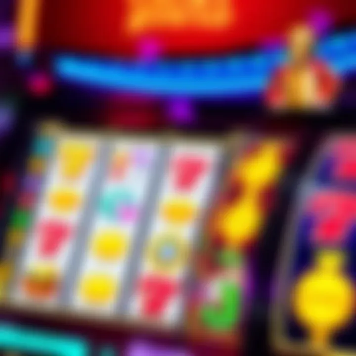 Colorful online pokies interface displaying various reels and symbols