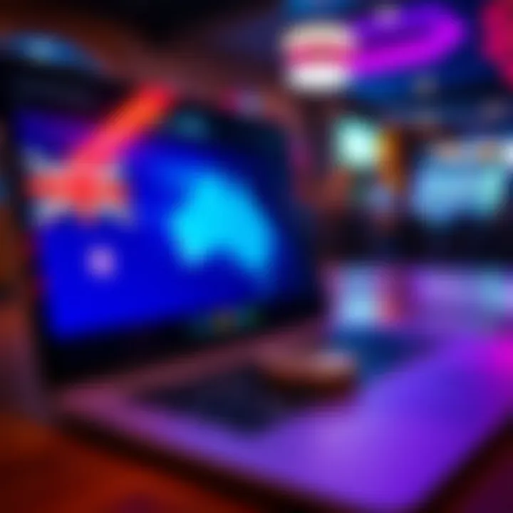 Secure digital transactions on a laptop with Australian currency symbols