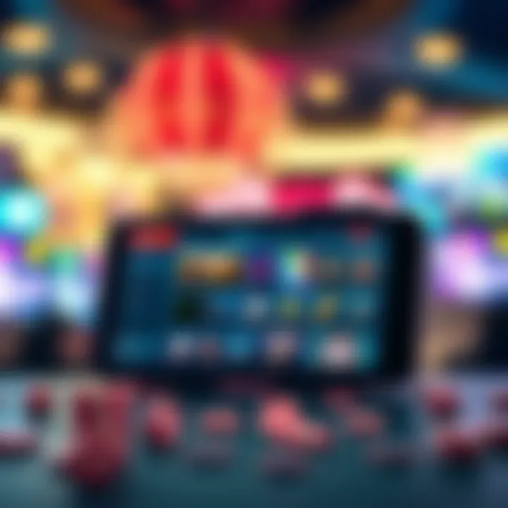 Mobile device displaying the Ozwin app's main dashboard showcasing various interactive features