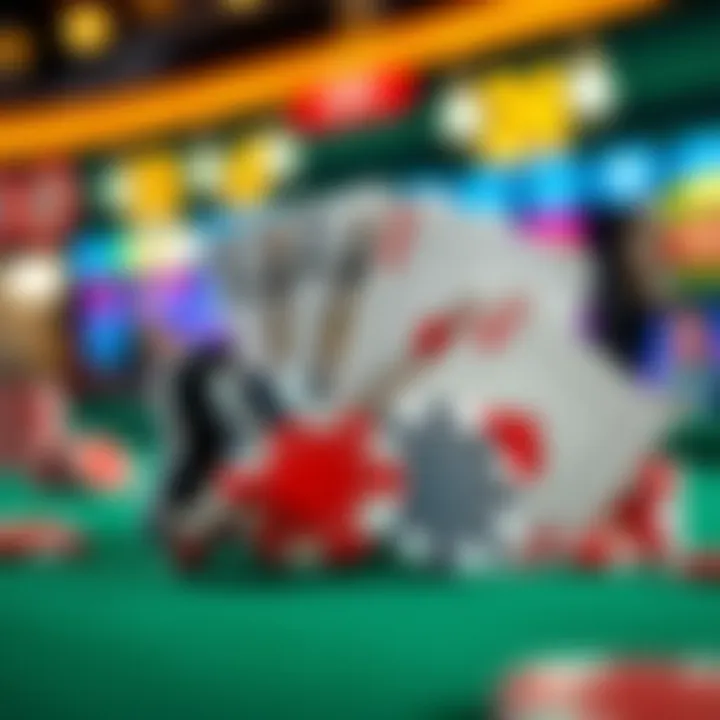 Strategic Betting with Ozwin Casino Bonuses Illustration of virtual casino chips and playing cards symbolizing strategic betting