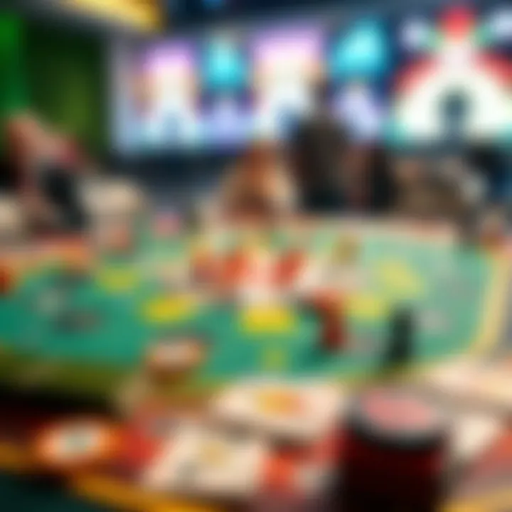 Colorful game board of Ozwin showing various tokens and cards arranged for play