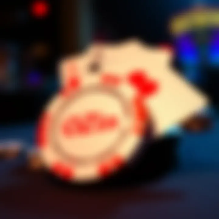 Illustration of a casino chip and playing cards symbolizing no deposit offers at Ozwin