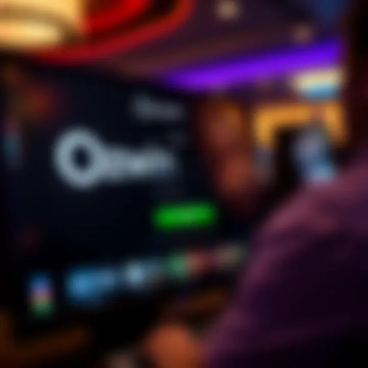 User interface for accessing the Ozwin Australia platform login page