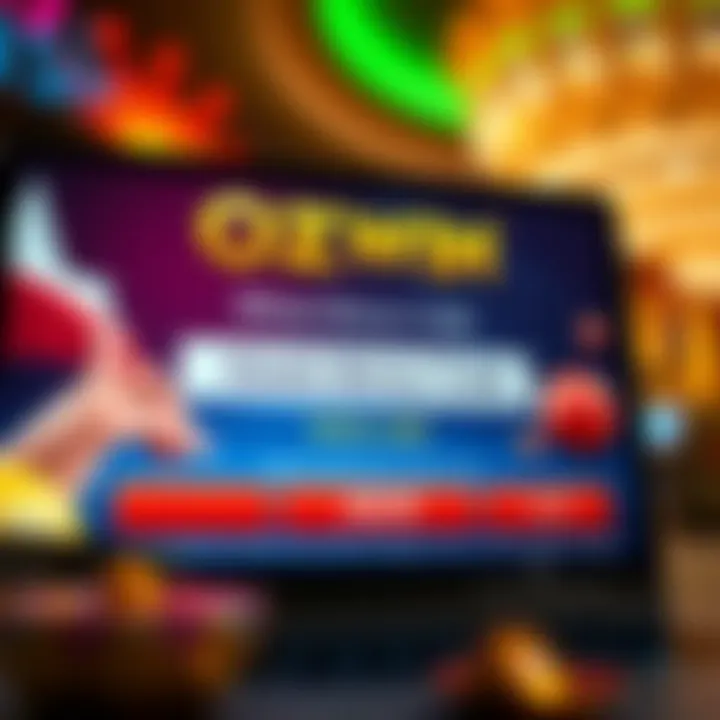 Screenshot showing the Ozwin bonus code entry field on the online casino platform